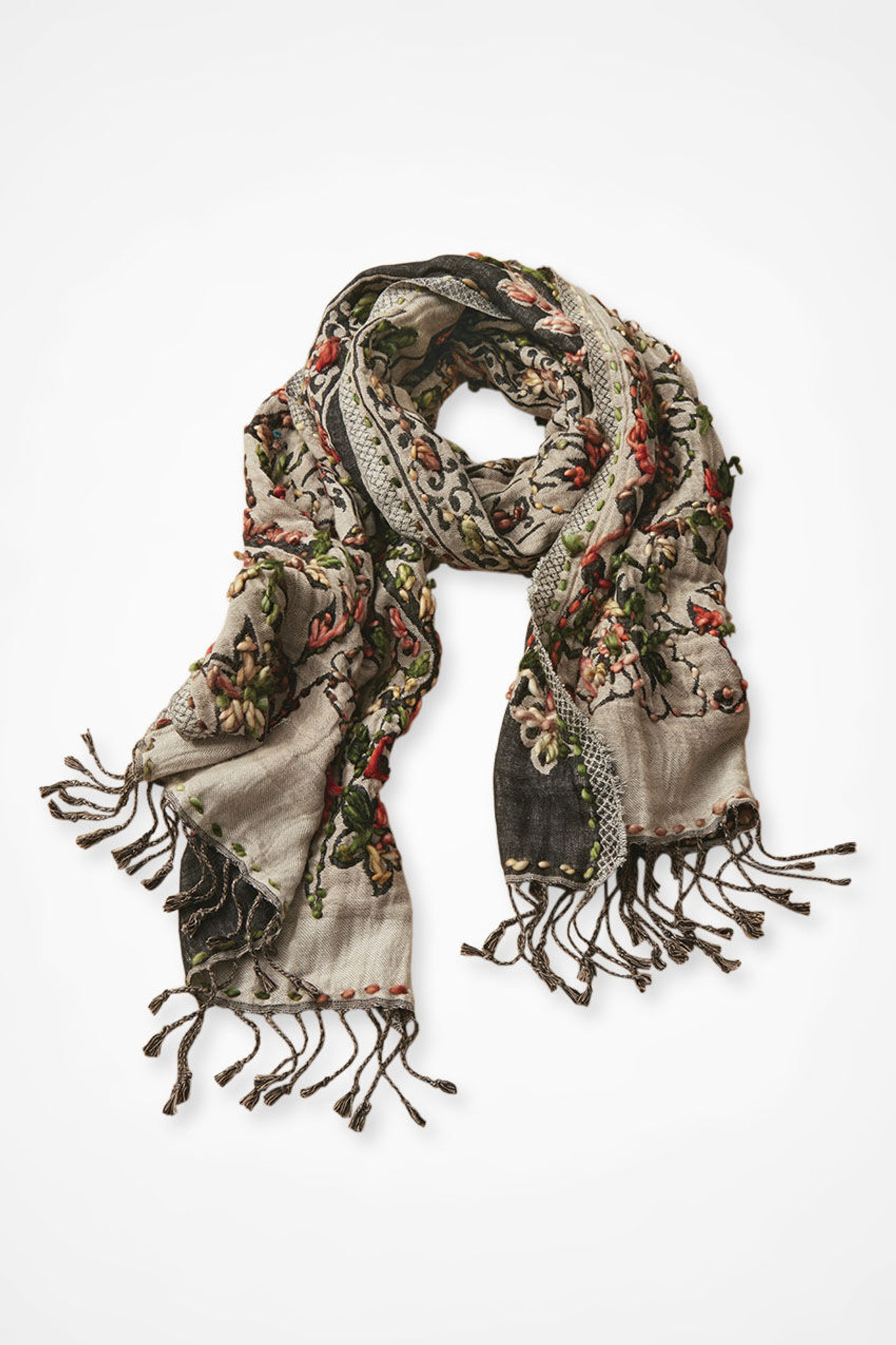 Embroidered Journey Scarf