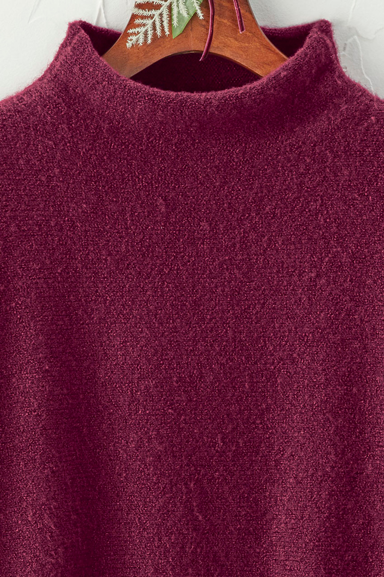 Dolman Sleeve Mockneck Sweater