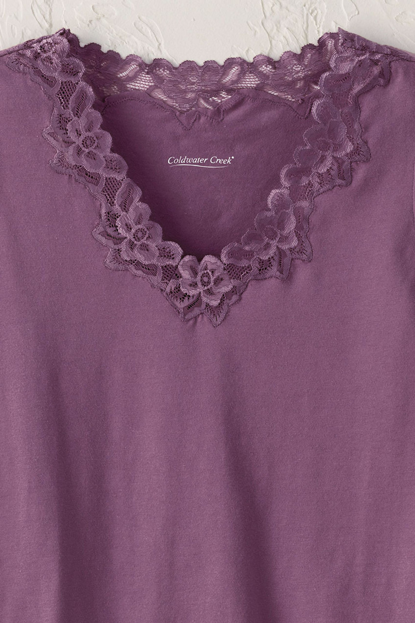 Longer Length Double Lace Tank