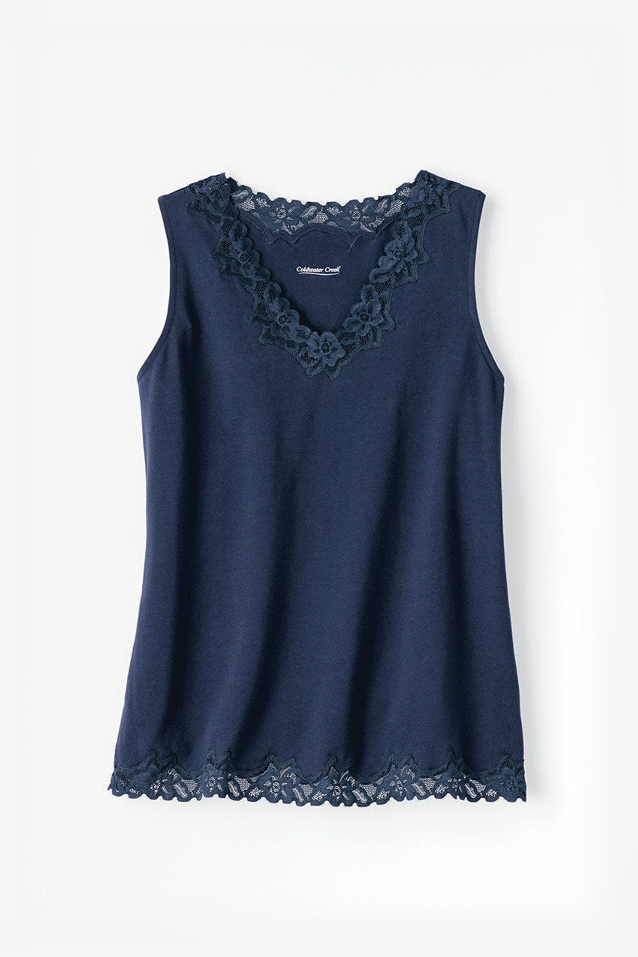 Longer Length Double Lace Tank