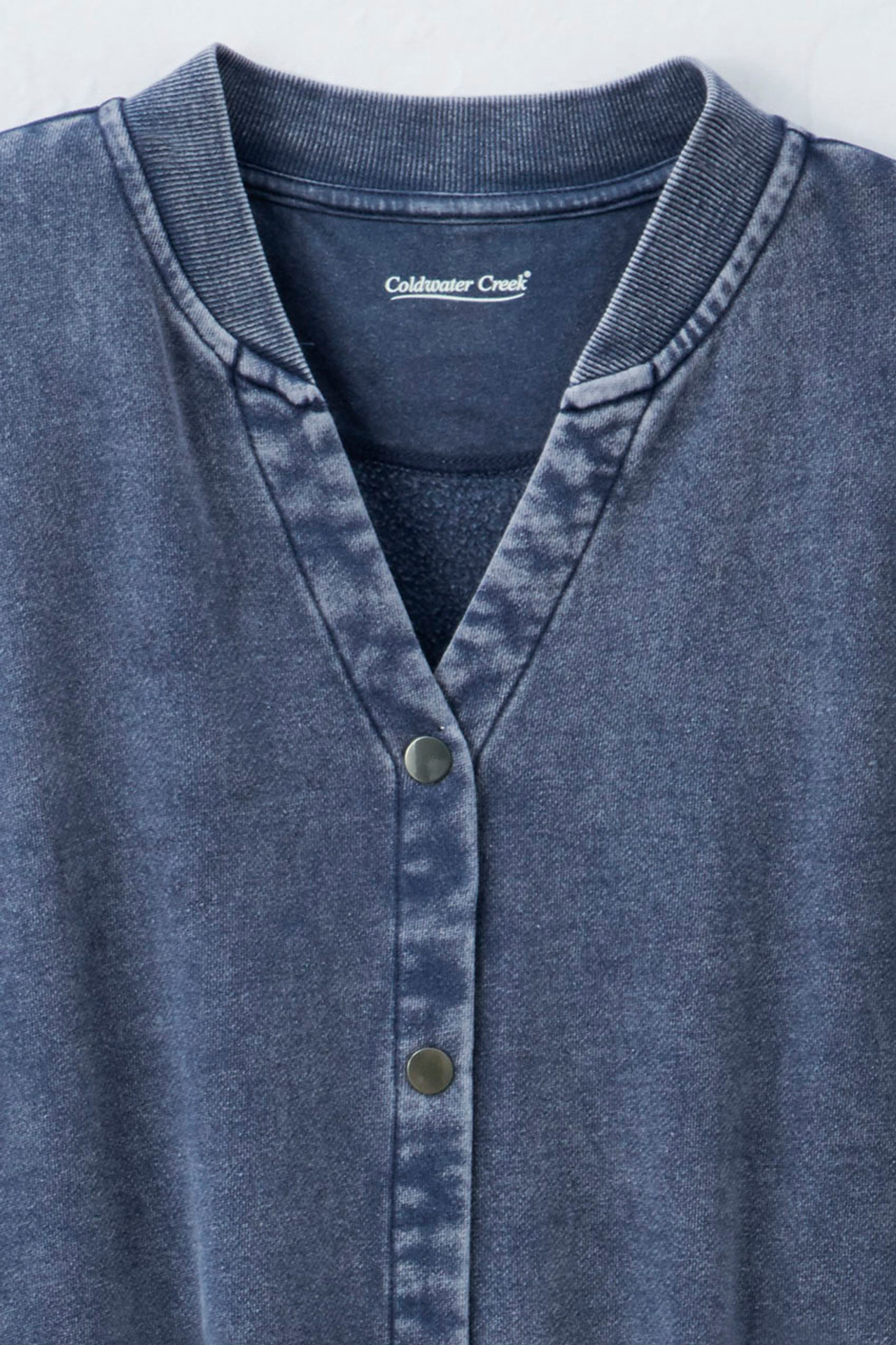 Short-Sleeve Colorwash Fleece Lounger