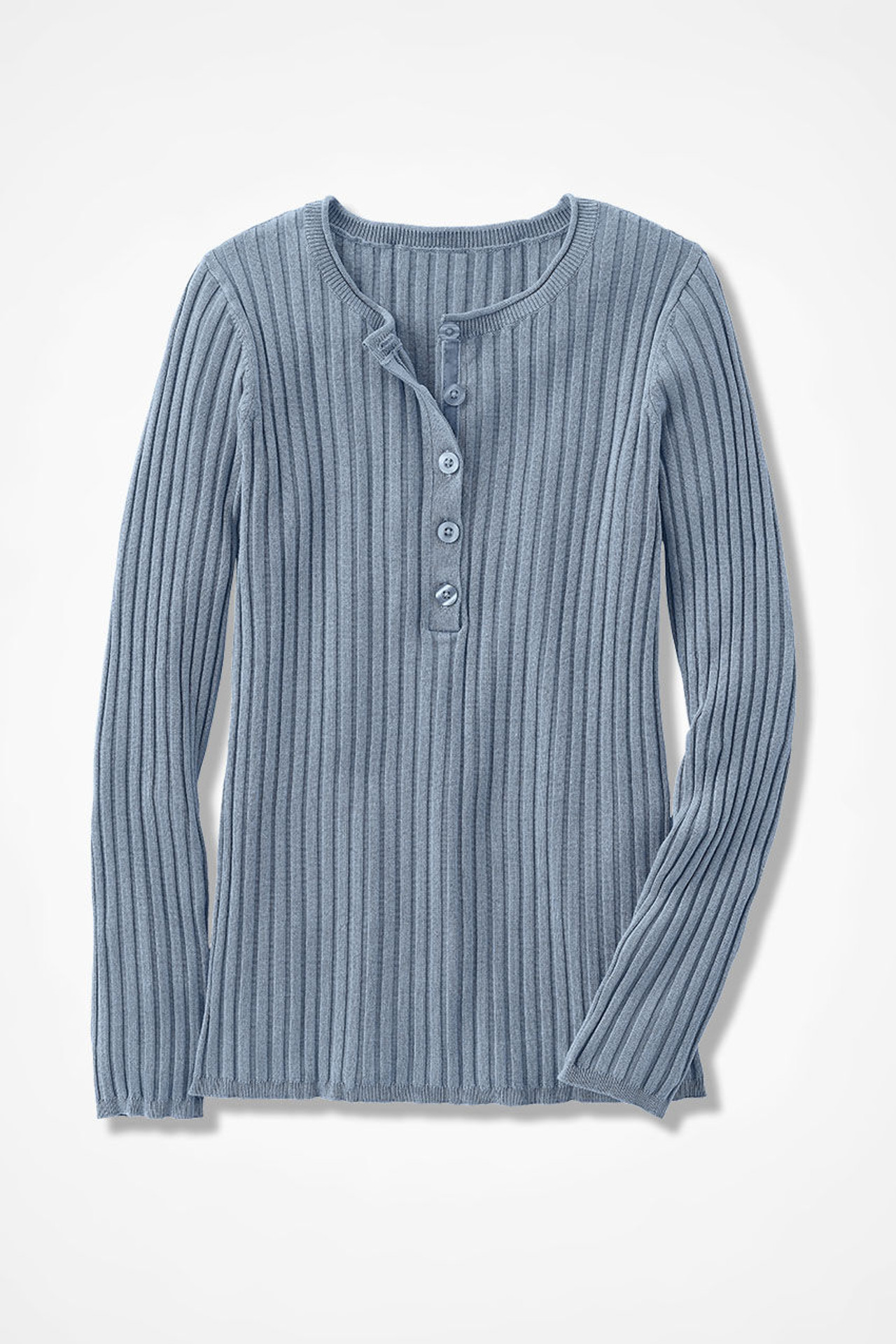 Ribbed Henley Sweater