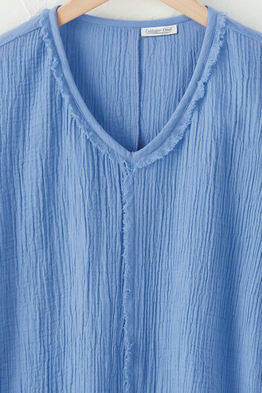 Sonoma Frayed Gauze Top