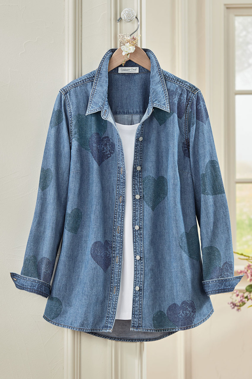 Heartful Touch Denim Big Shirt