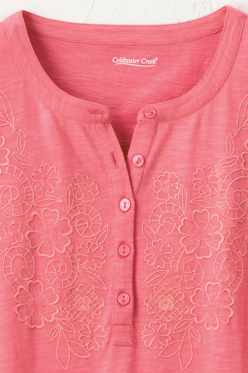 Open Mind Eyelet Henley