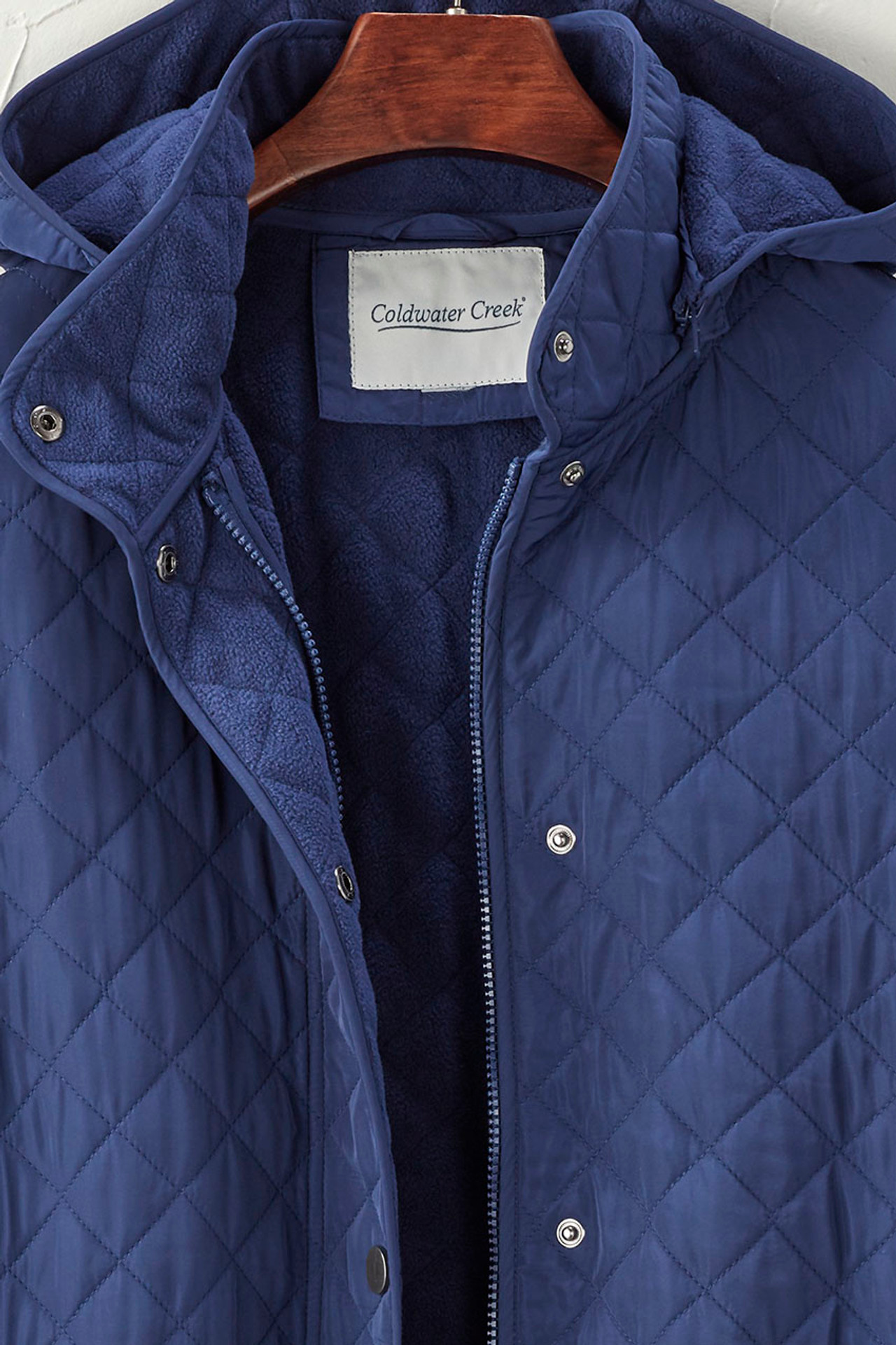 Hooded Quilted Long Car Coat