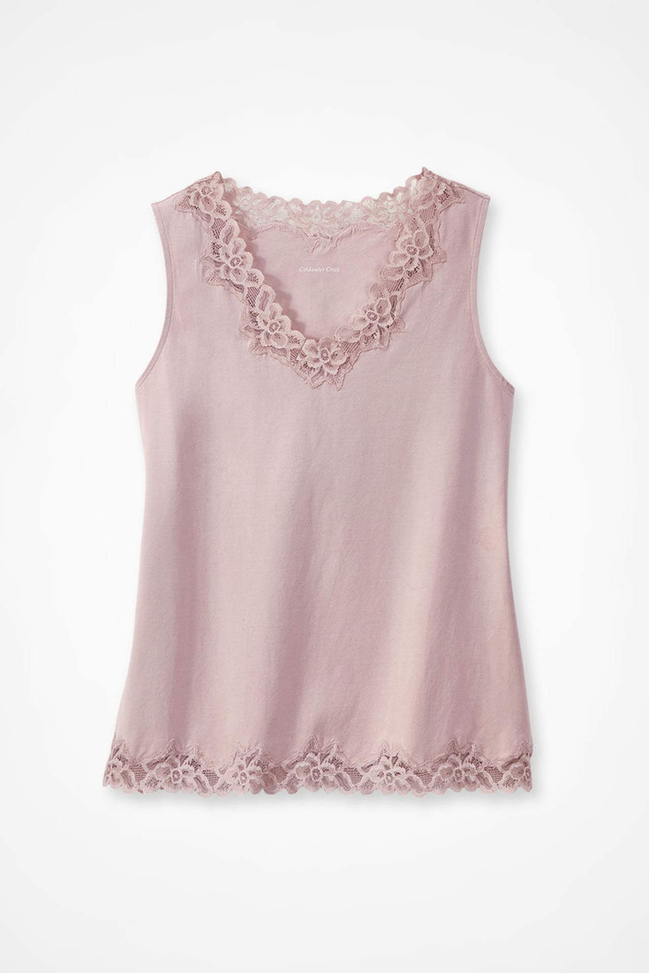 Longer Length Double Lace Tank