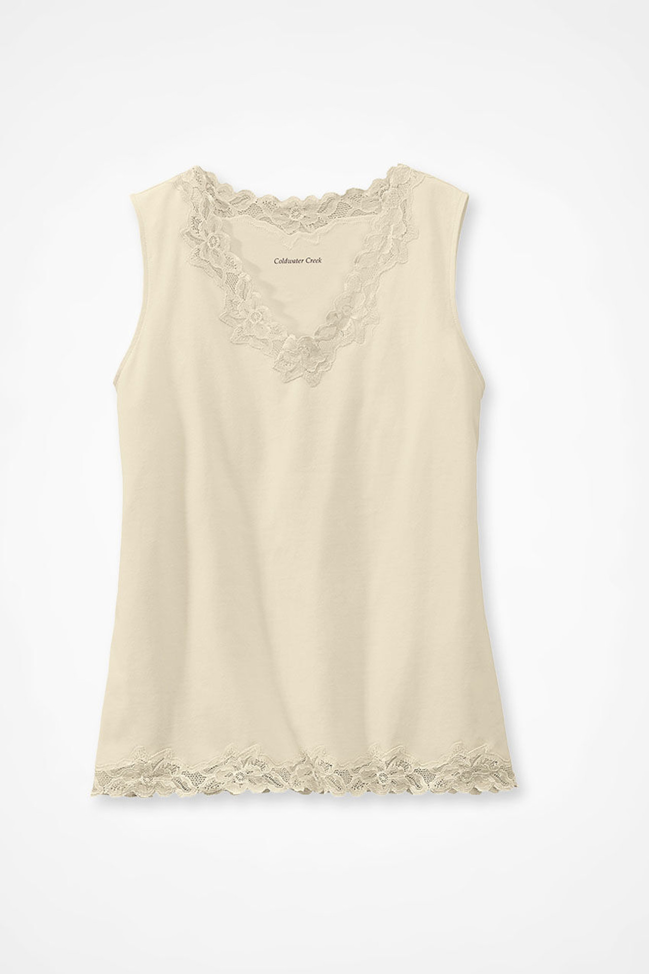 Longer Length Double Lace Tank