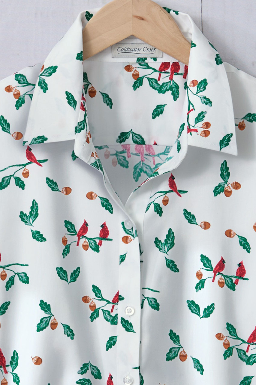 Scarlet Songbird No-Iron Shirt