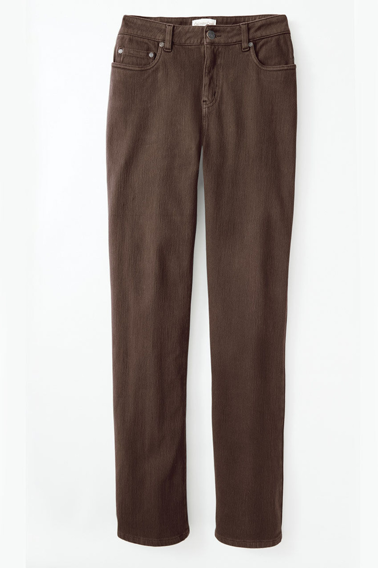 Knit High Rise Straight-Leg Jeans