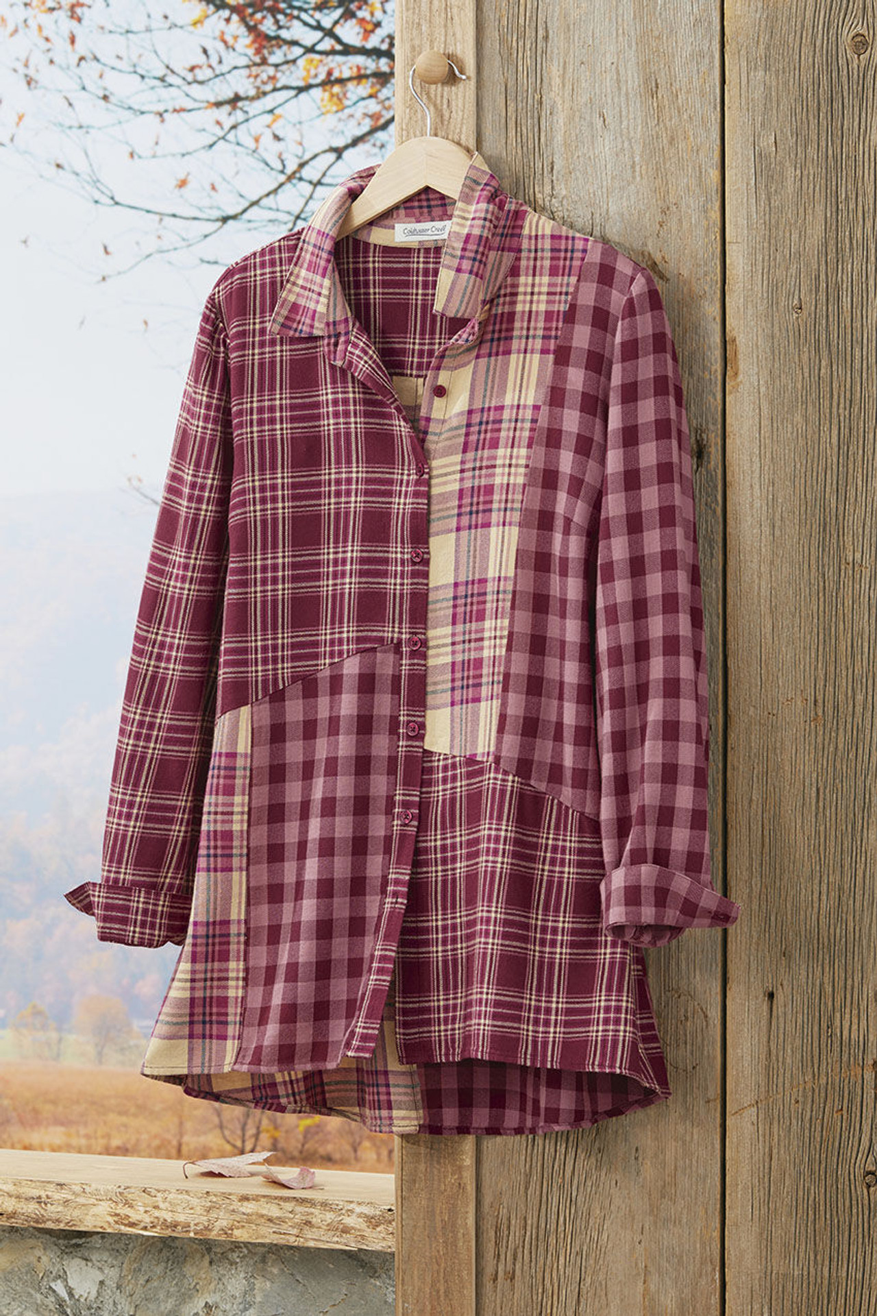 Mixed Signals Plaid Tunic