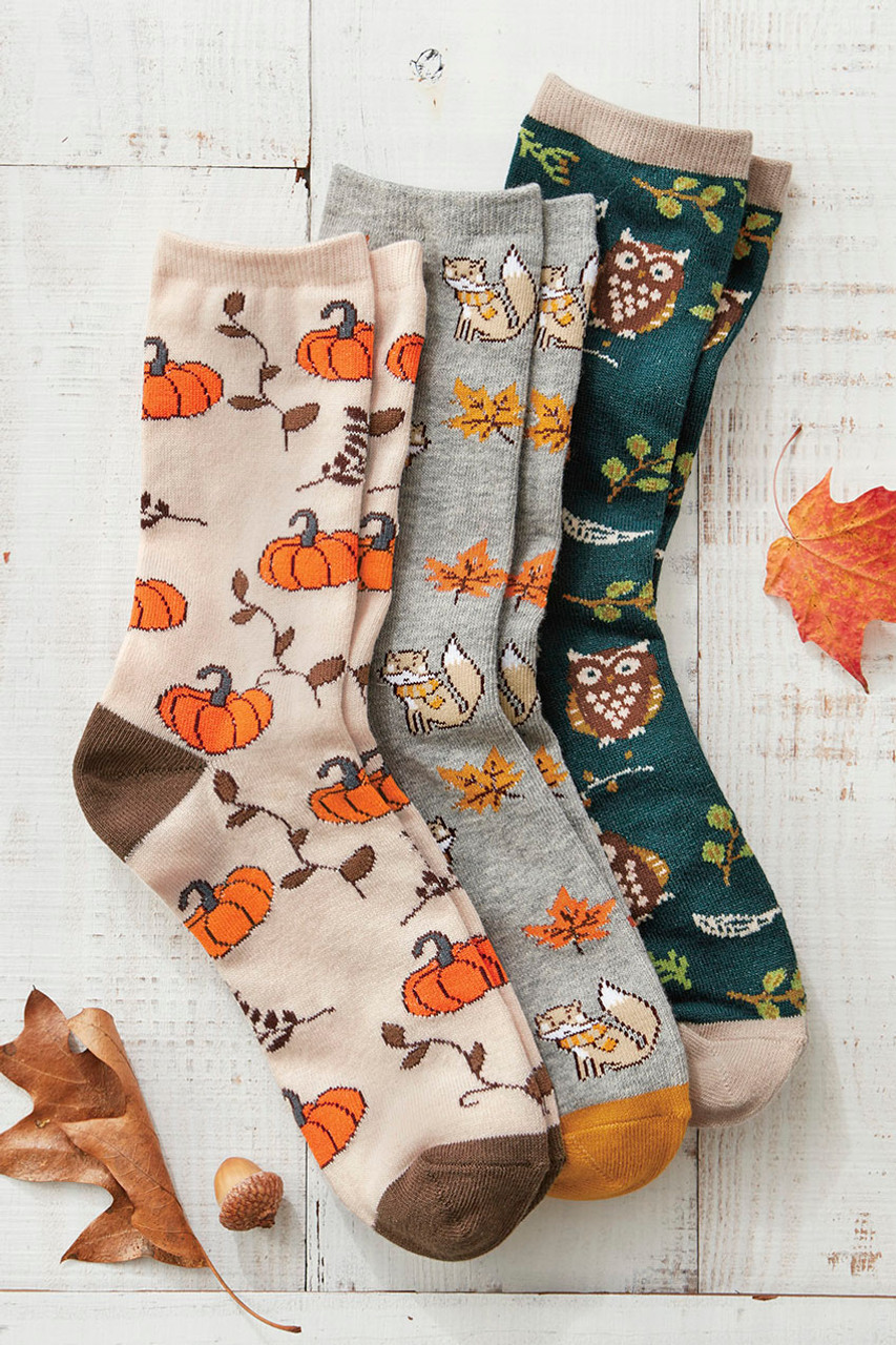 Fall Motif Socks