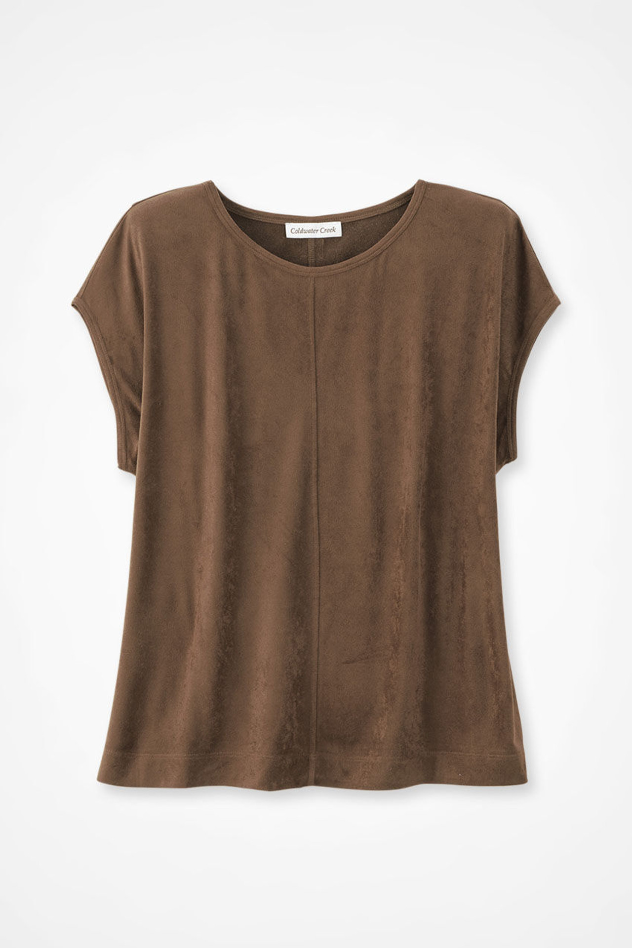 Suede-Touch Stretch Tee
