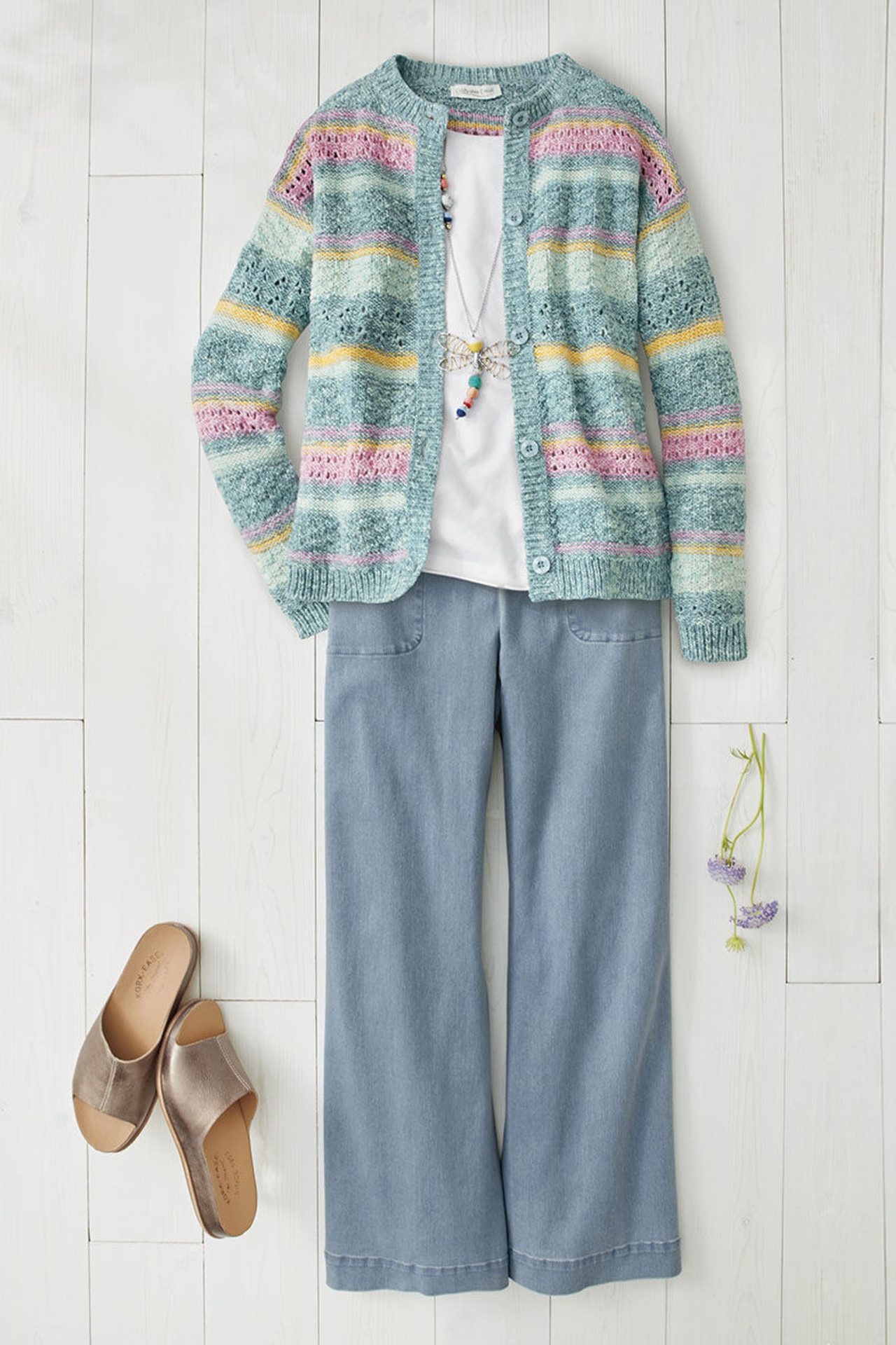 Horizon Lines Cardigan Sweater