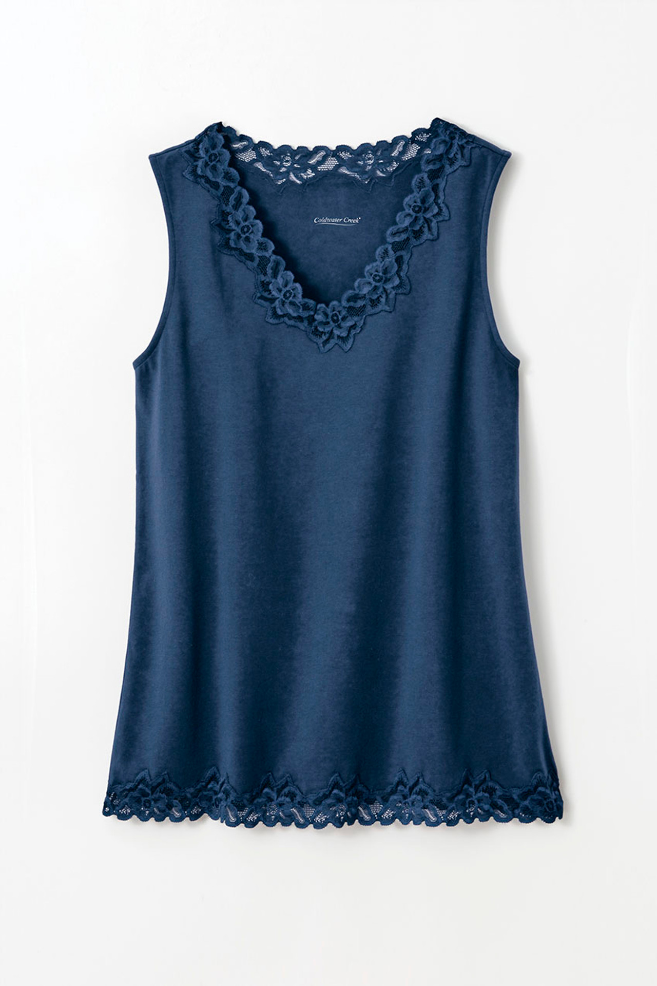 Longer Length Double Lace Tank