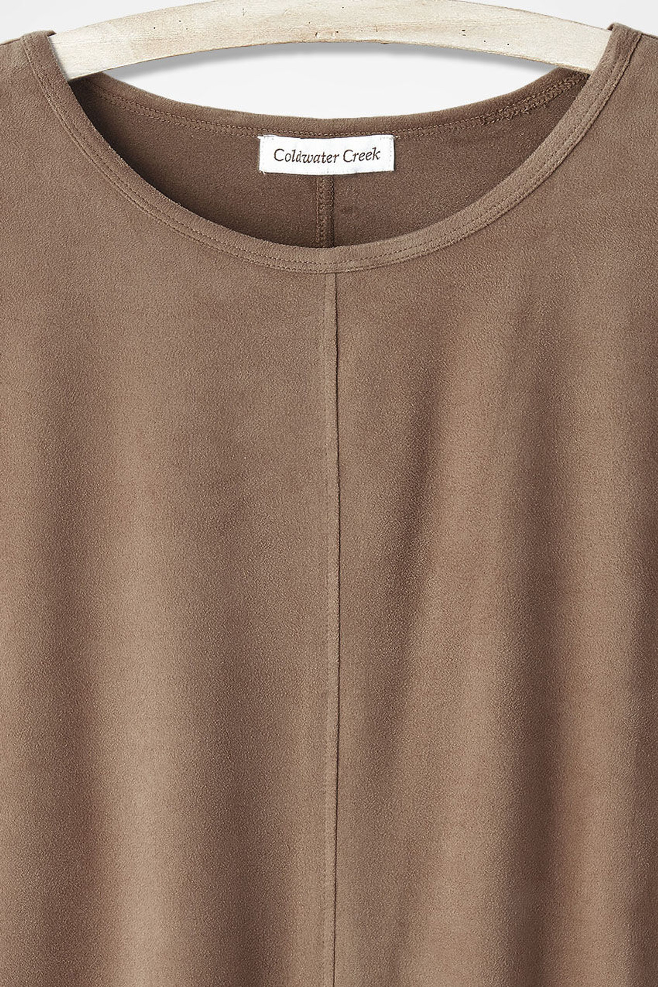 Suede-Touch Stretch Tee