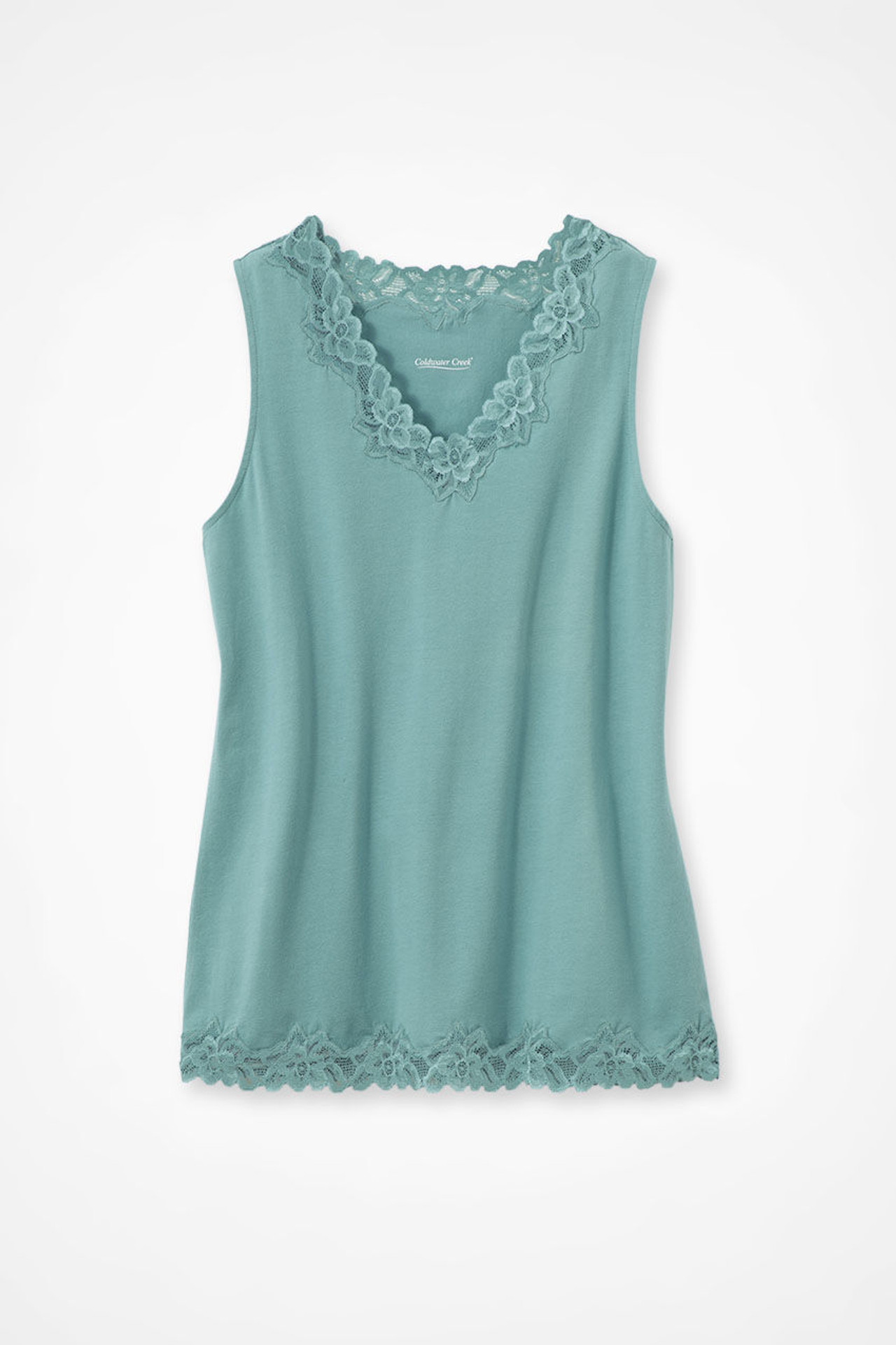 Longer Length Double Lace Tank