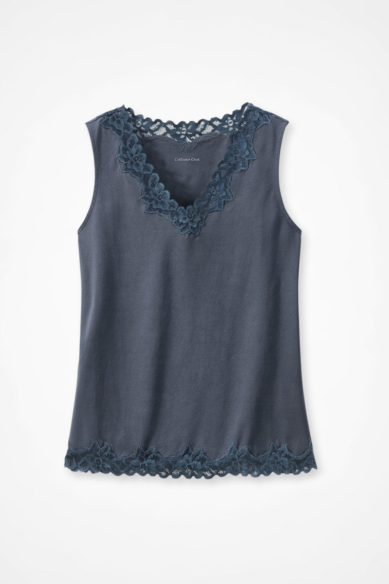 Longer Length Double Lace Tank