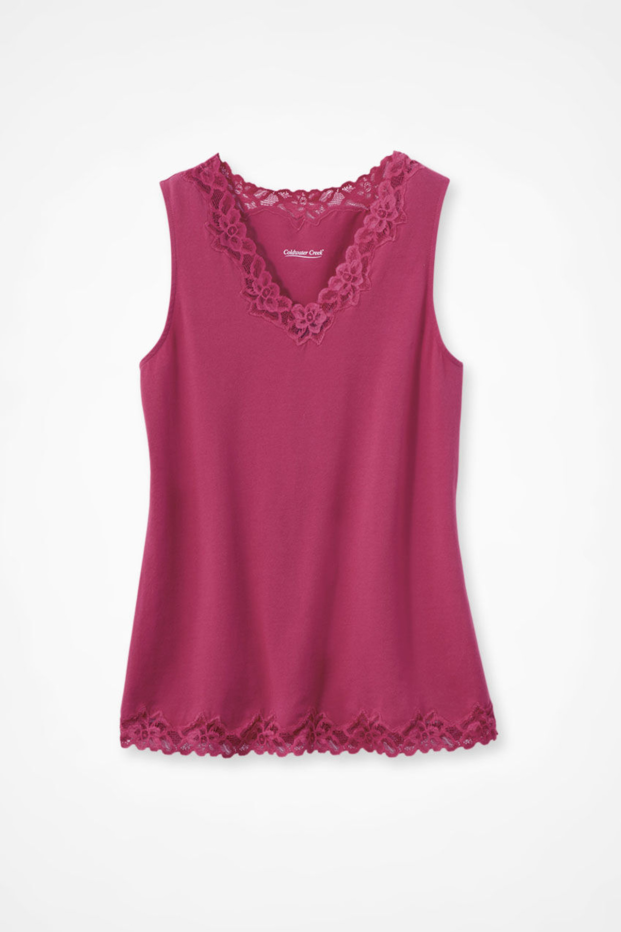 Longer Length Double Lace Tank