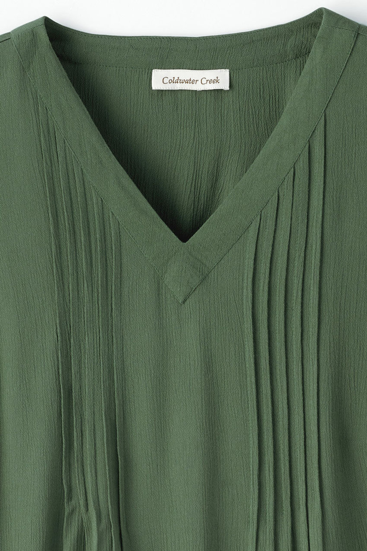 Solstice Tuck-and-Release Cap-Sleeve Blouse