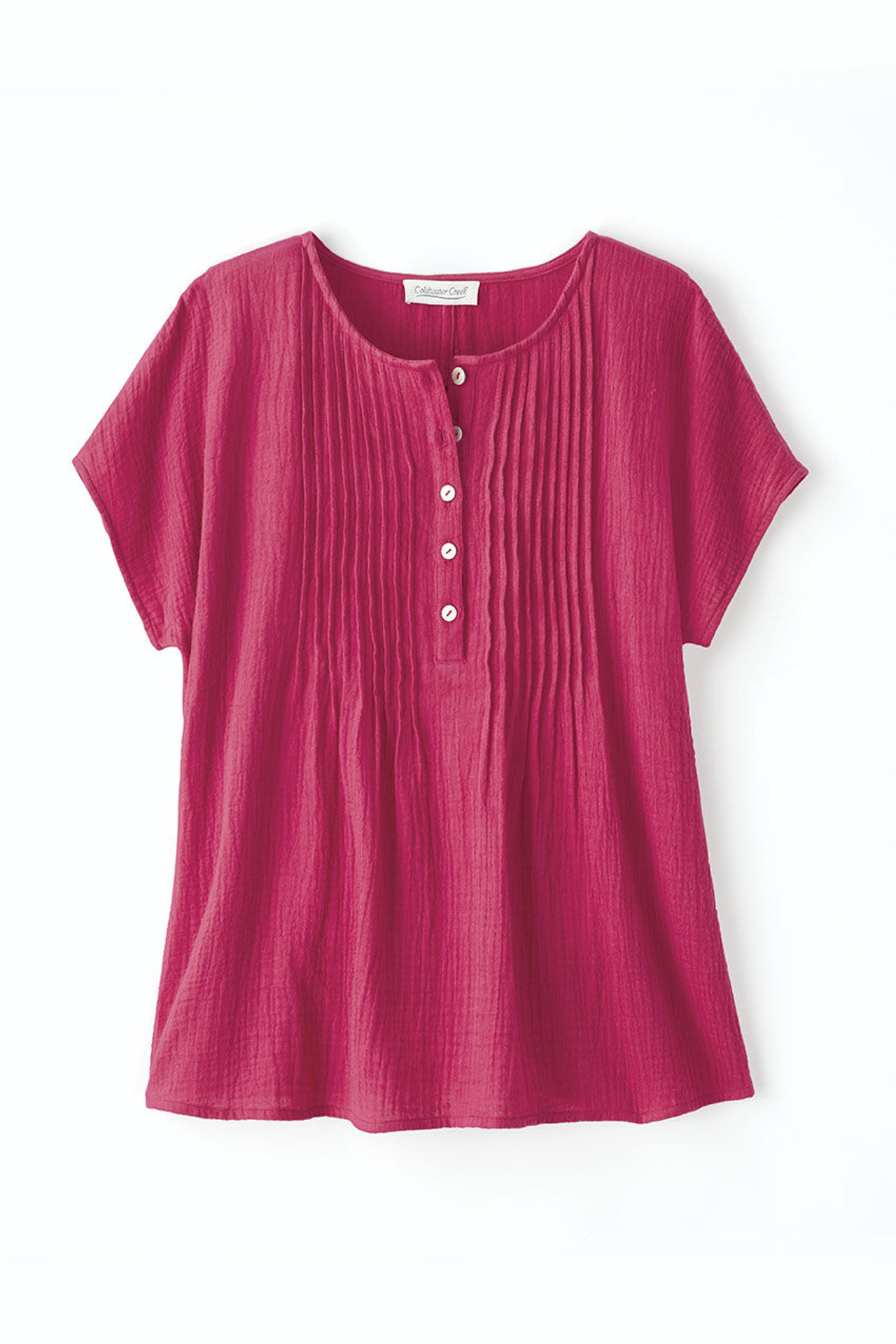 Summer Breeze Gauze Pintuck Top