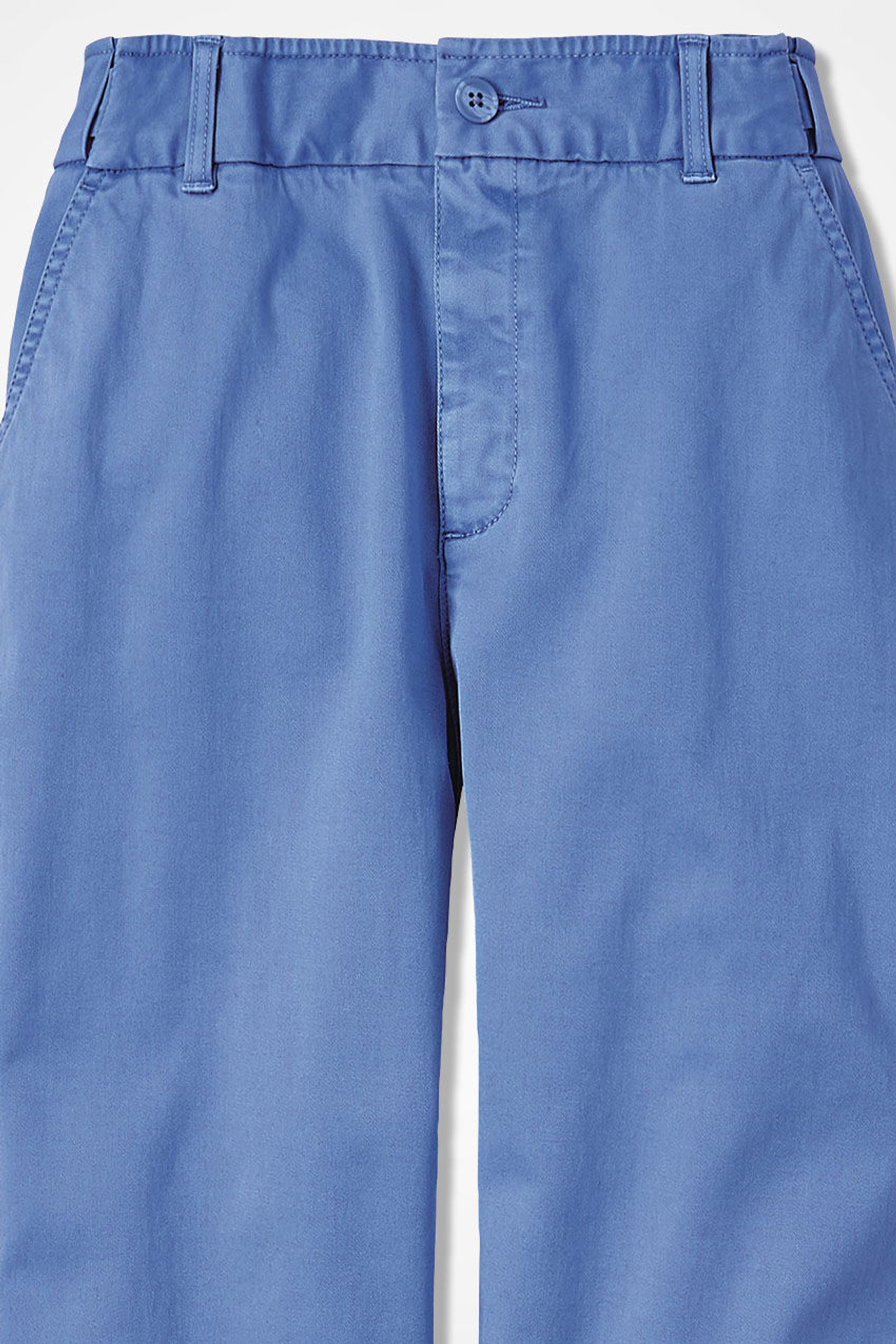 Hidden Stretch-Waist Chino Crops