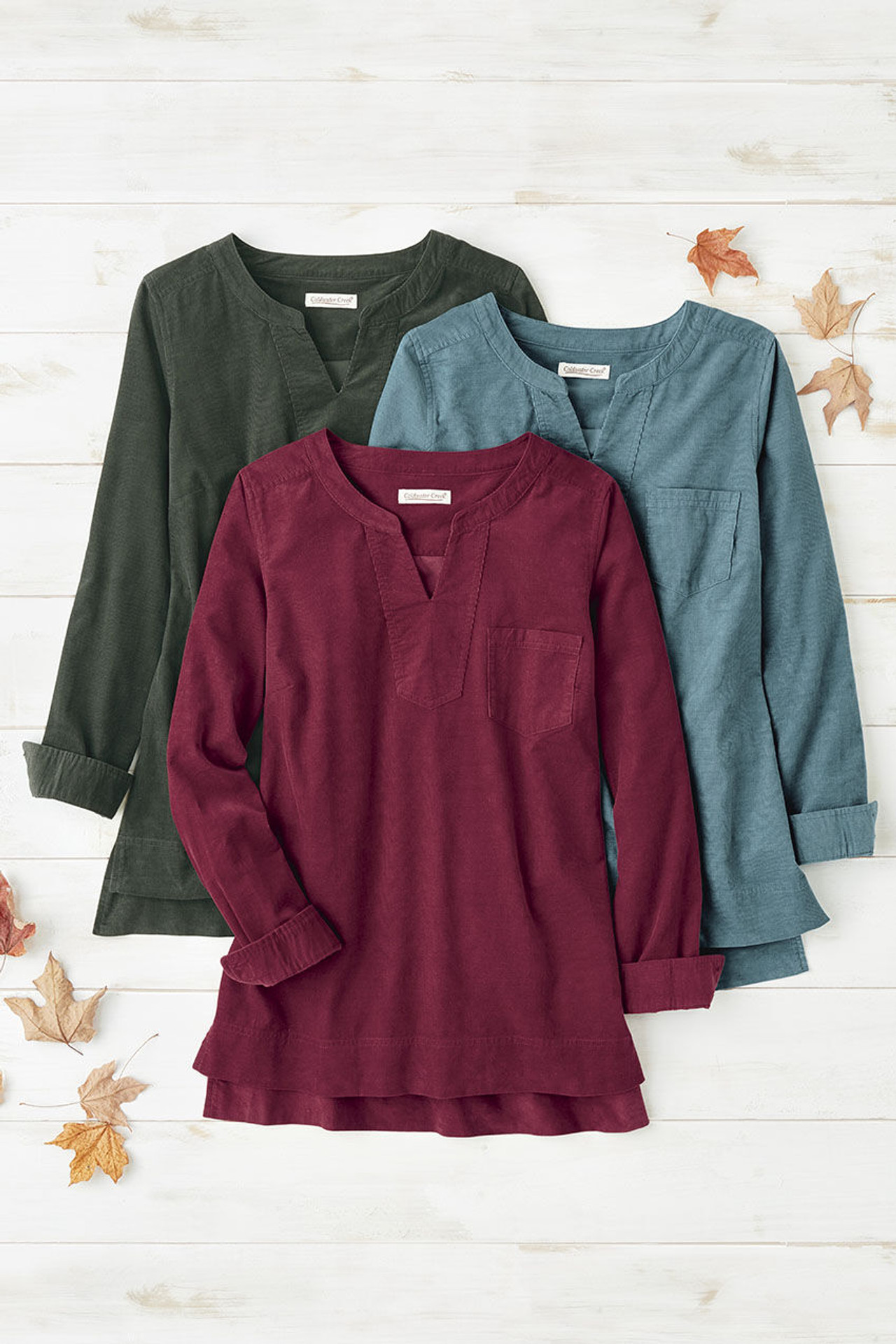 Corduroy Popover Top