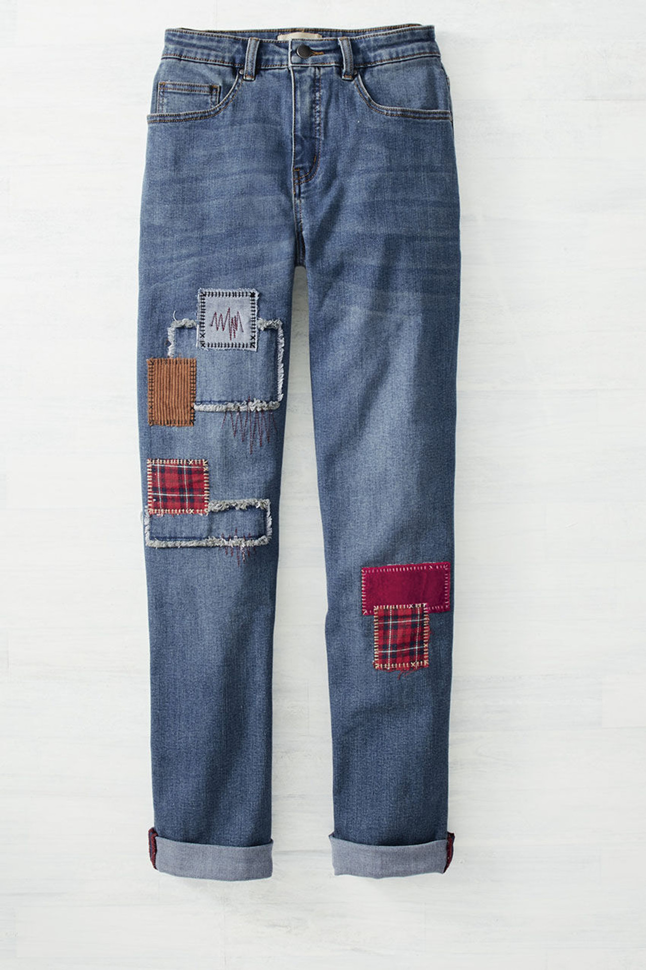 Festive Patchwork Jeans