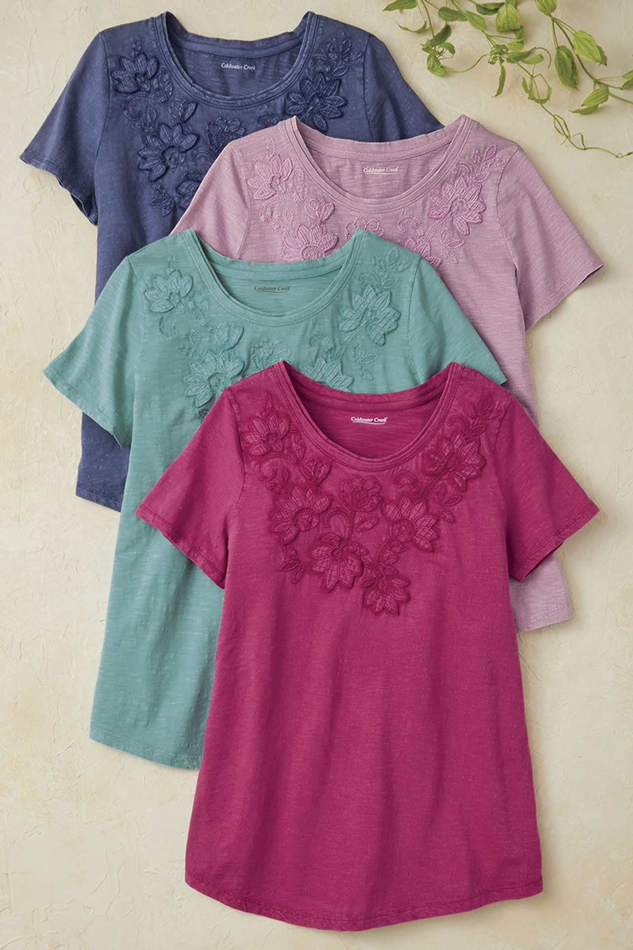 Swirling Petals Slub Tee