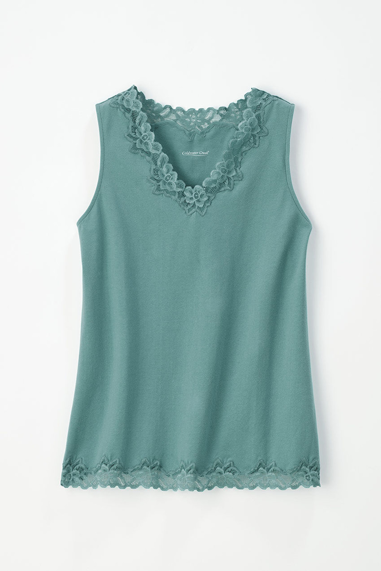 Longer Length Double Lace Tank
