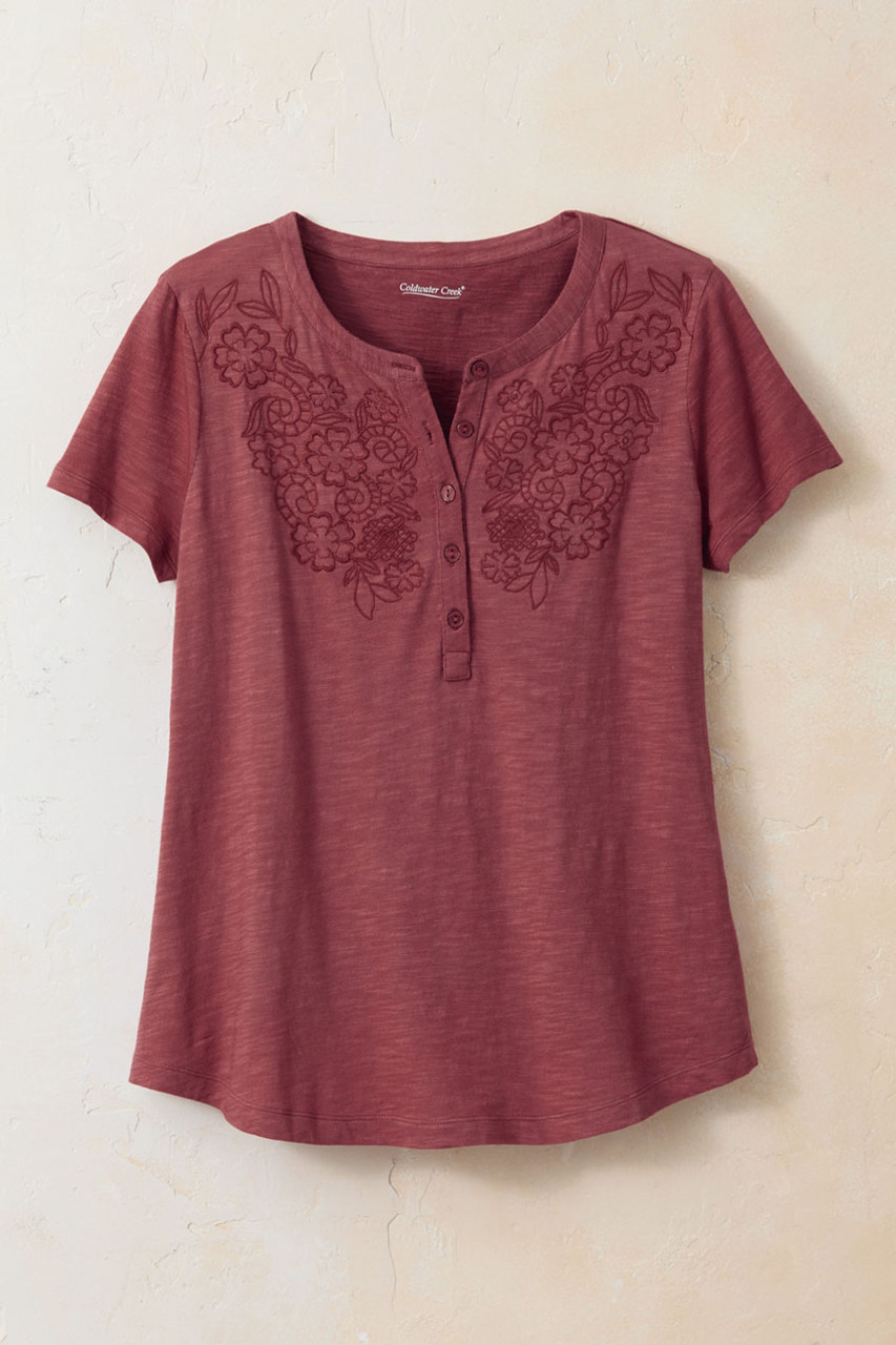 Open Mind Eyelet Henley