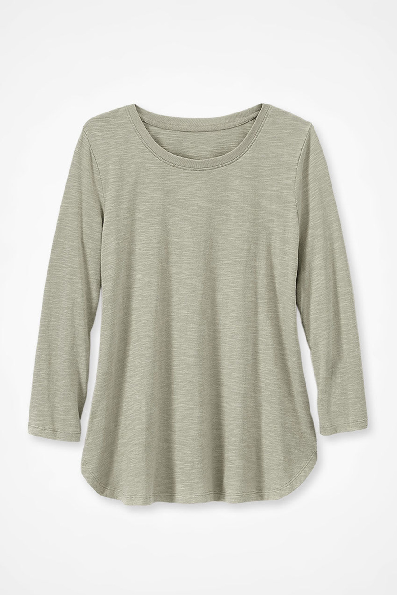 Just Right 3/4-Sleeve Slub-Knit Tee