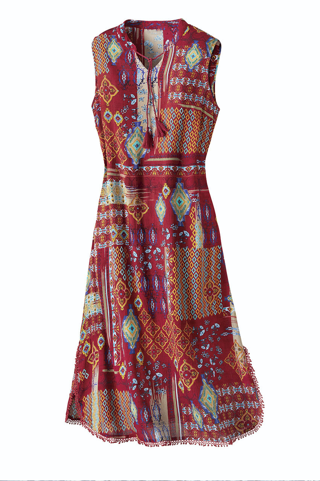 Patchwork Journeys Border Print Dress