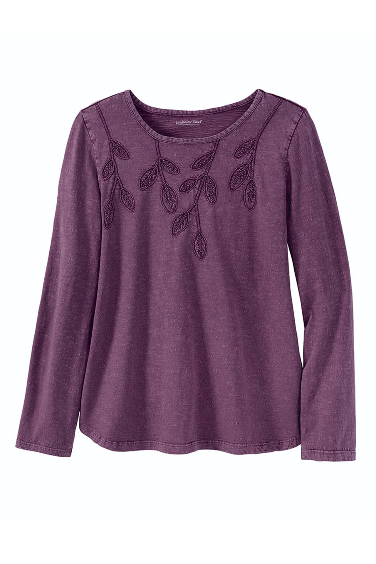 Leaf Embroidered Tee