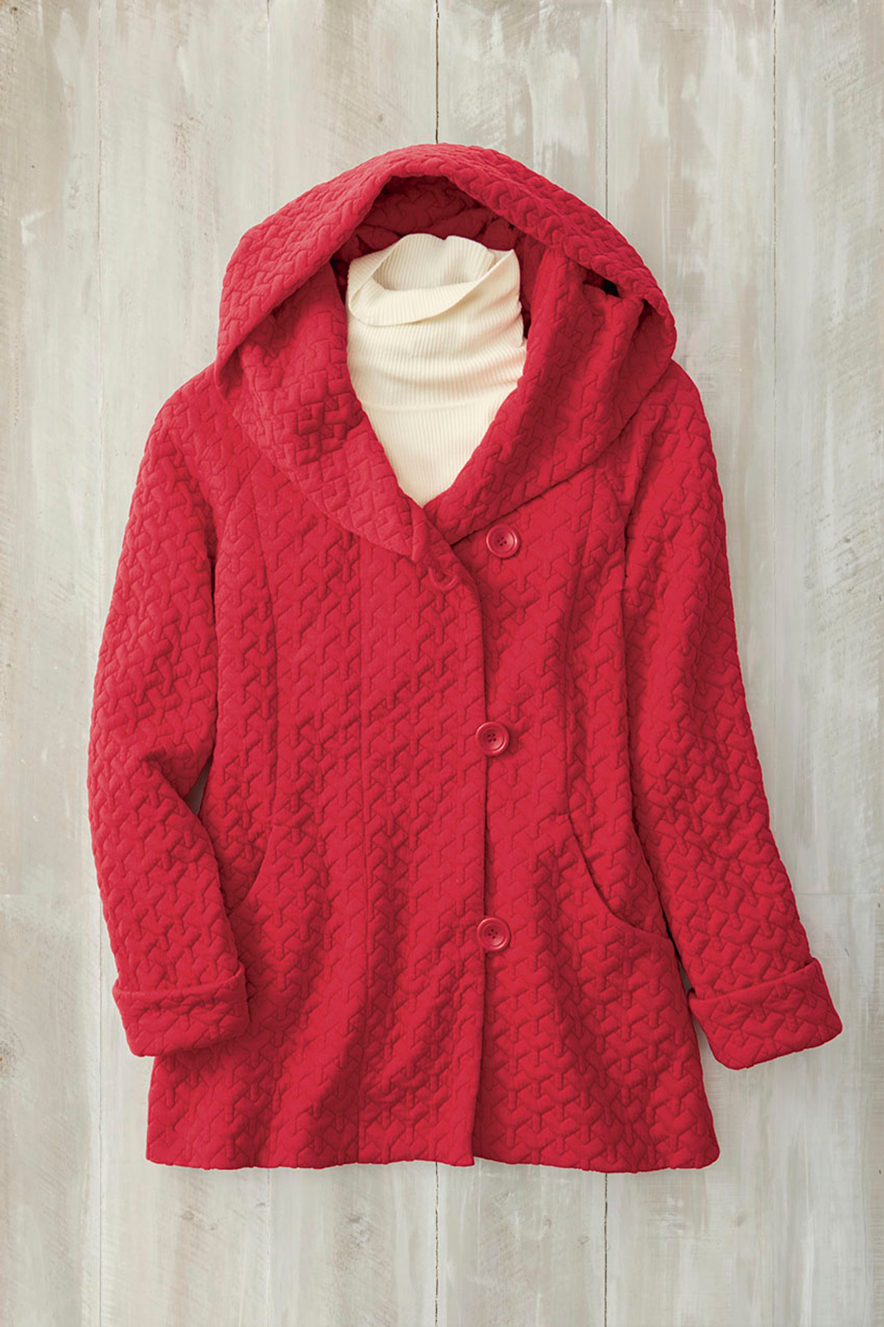 First Frost Textured Knit Coat