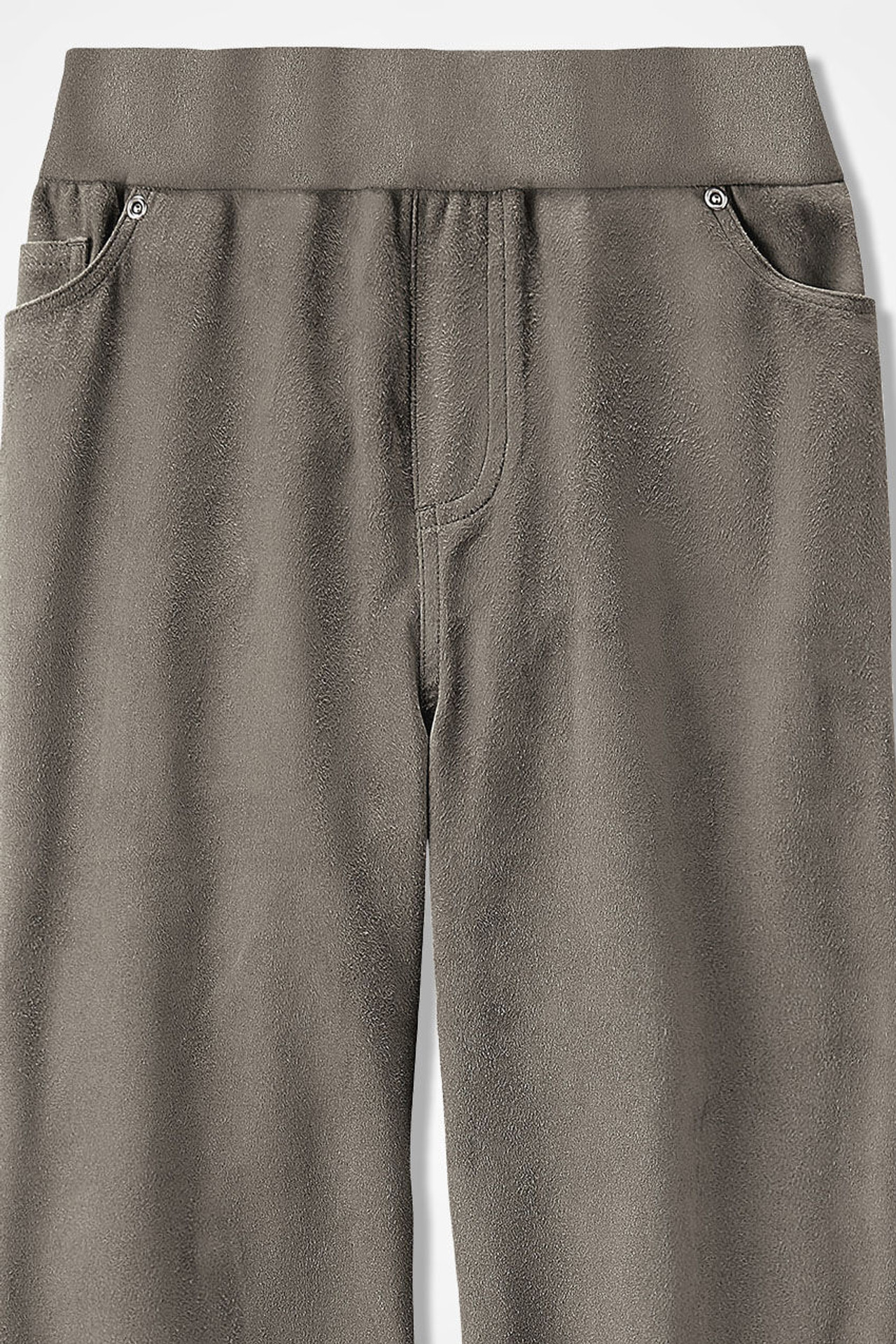 Faux Suede Slim-Leg Leggings