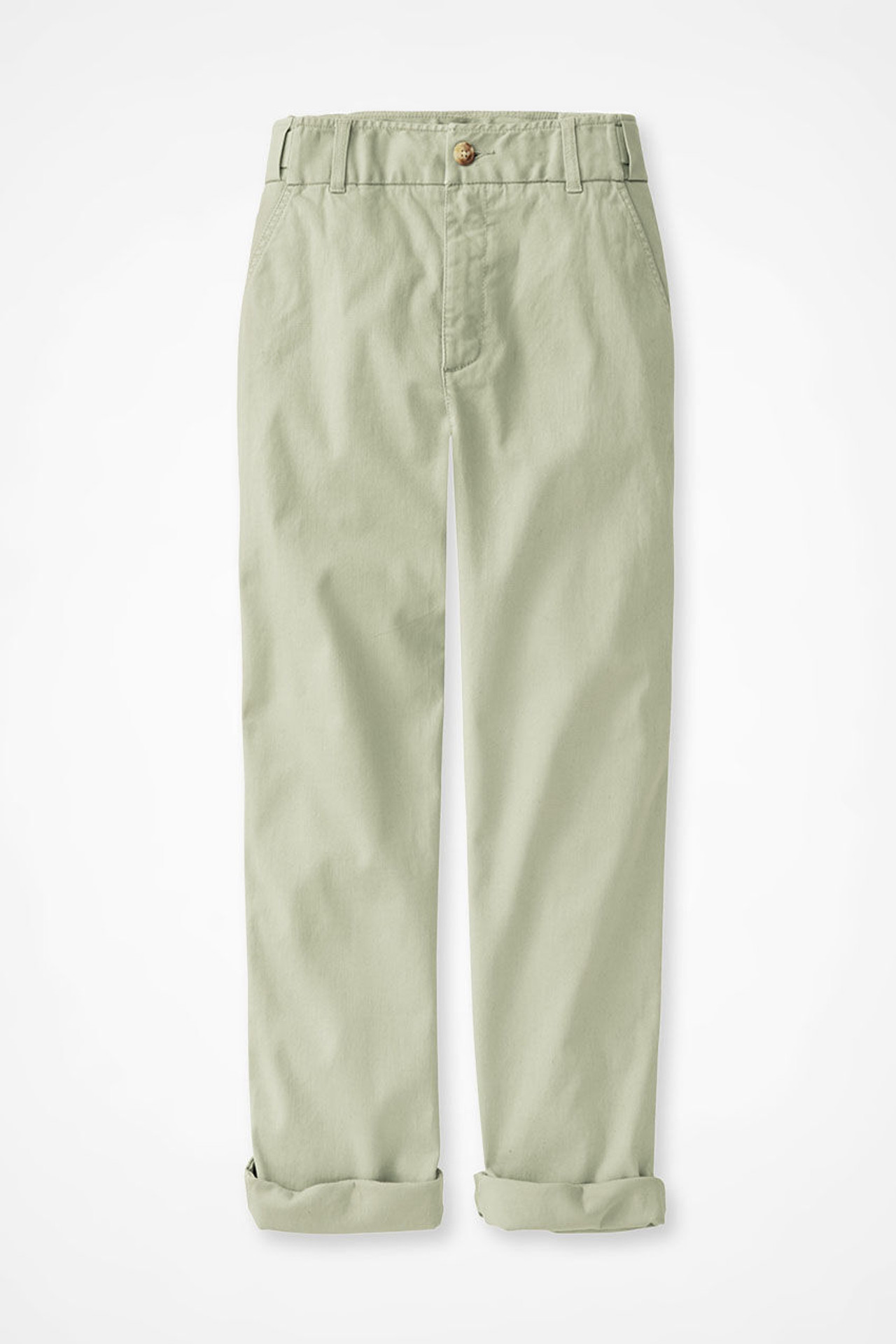 Hidden Stretch-Waist Chino Crops