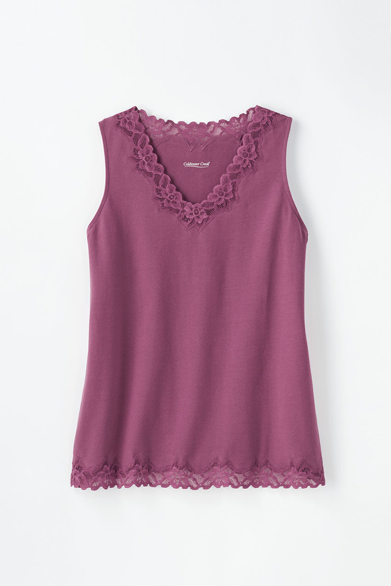 Longer Length Double Lace Tank