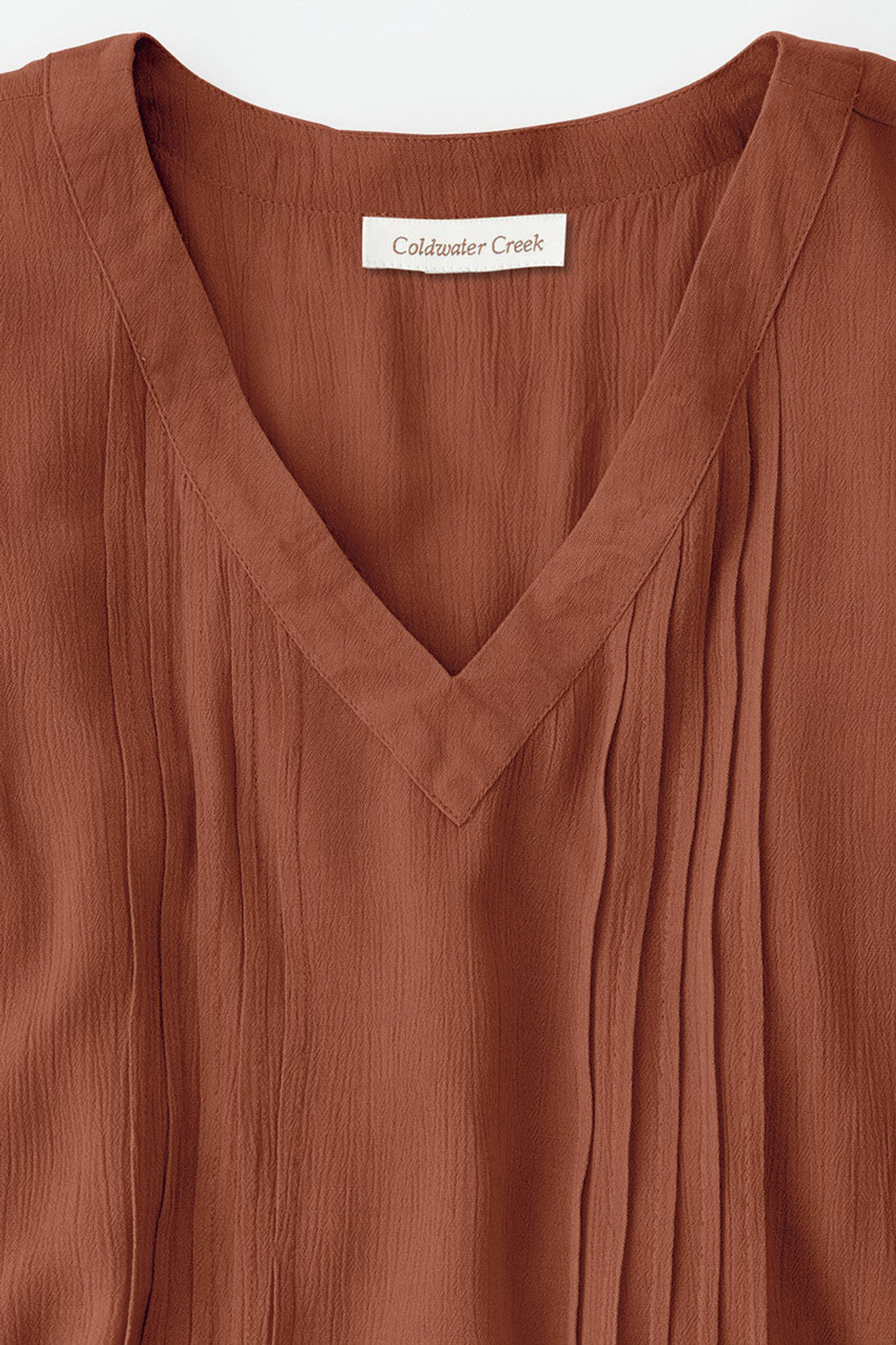 Solstice Tuck-and-Release Cap-Sleeve Blouse