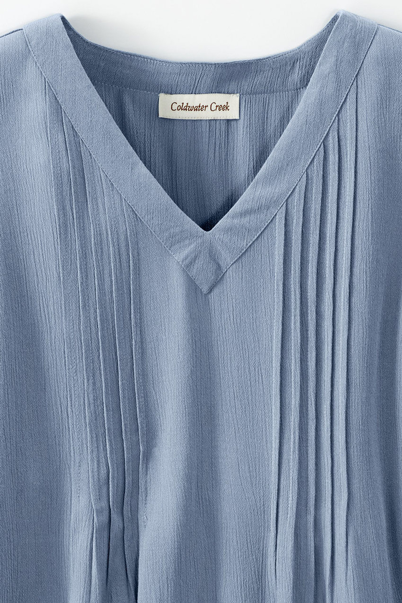 Solstice Tuck-and-Release Cap-Sleeve Blouse