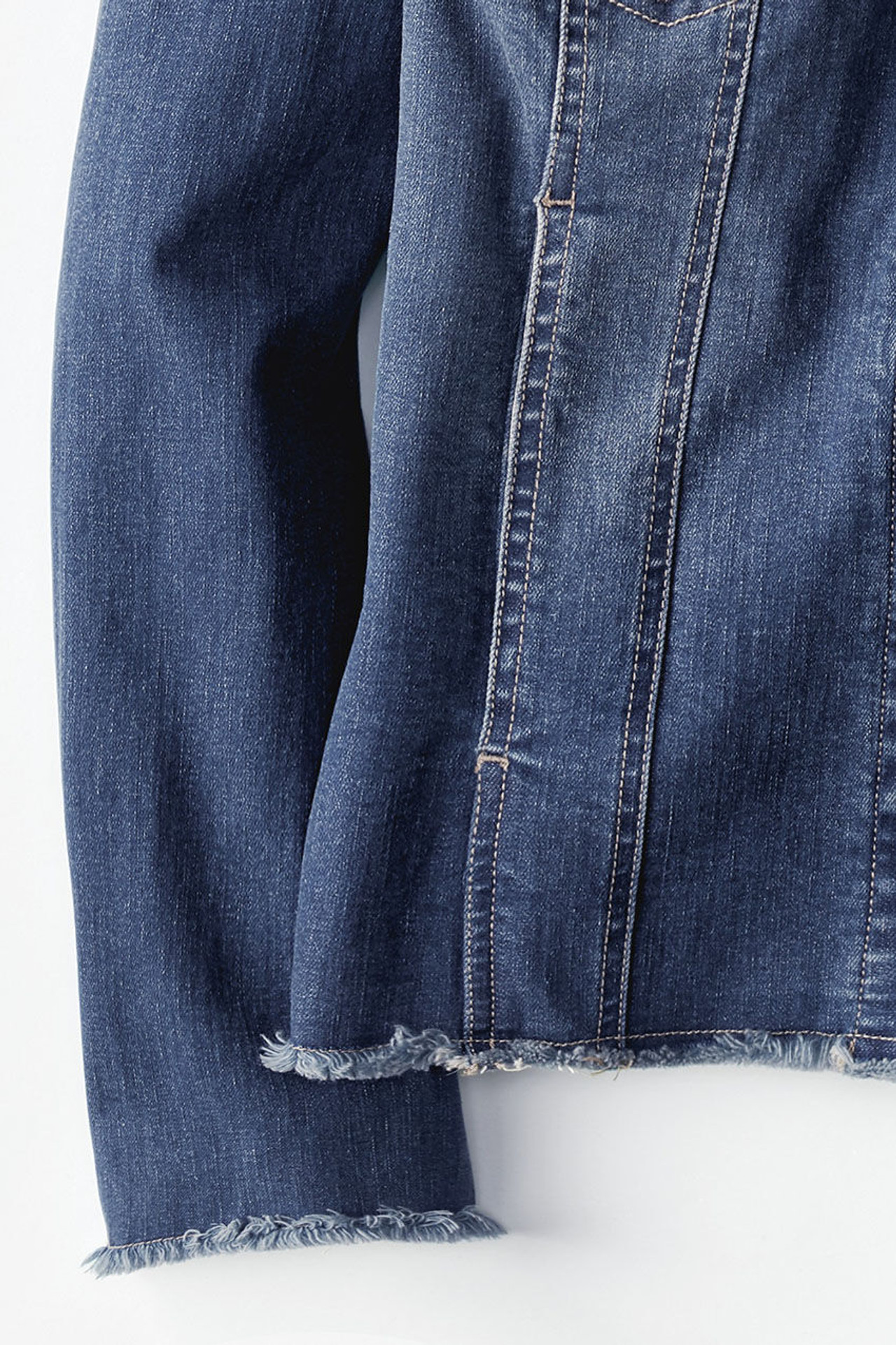 Frayed Hem Denim Jacket