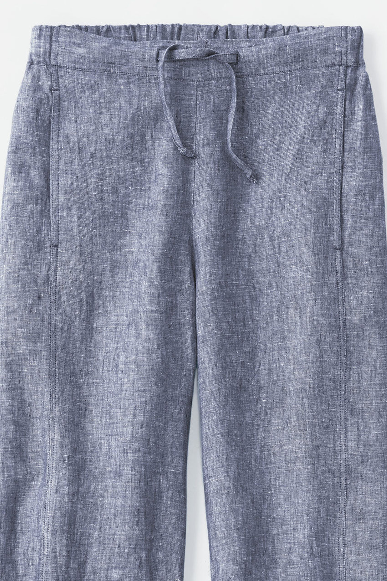 Cross Dye Linen Ankle Pants