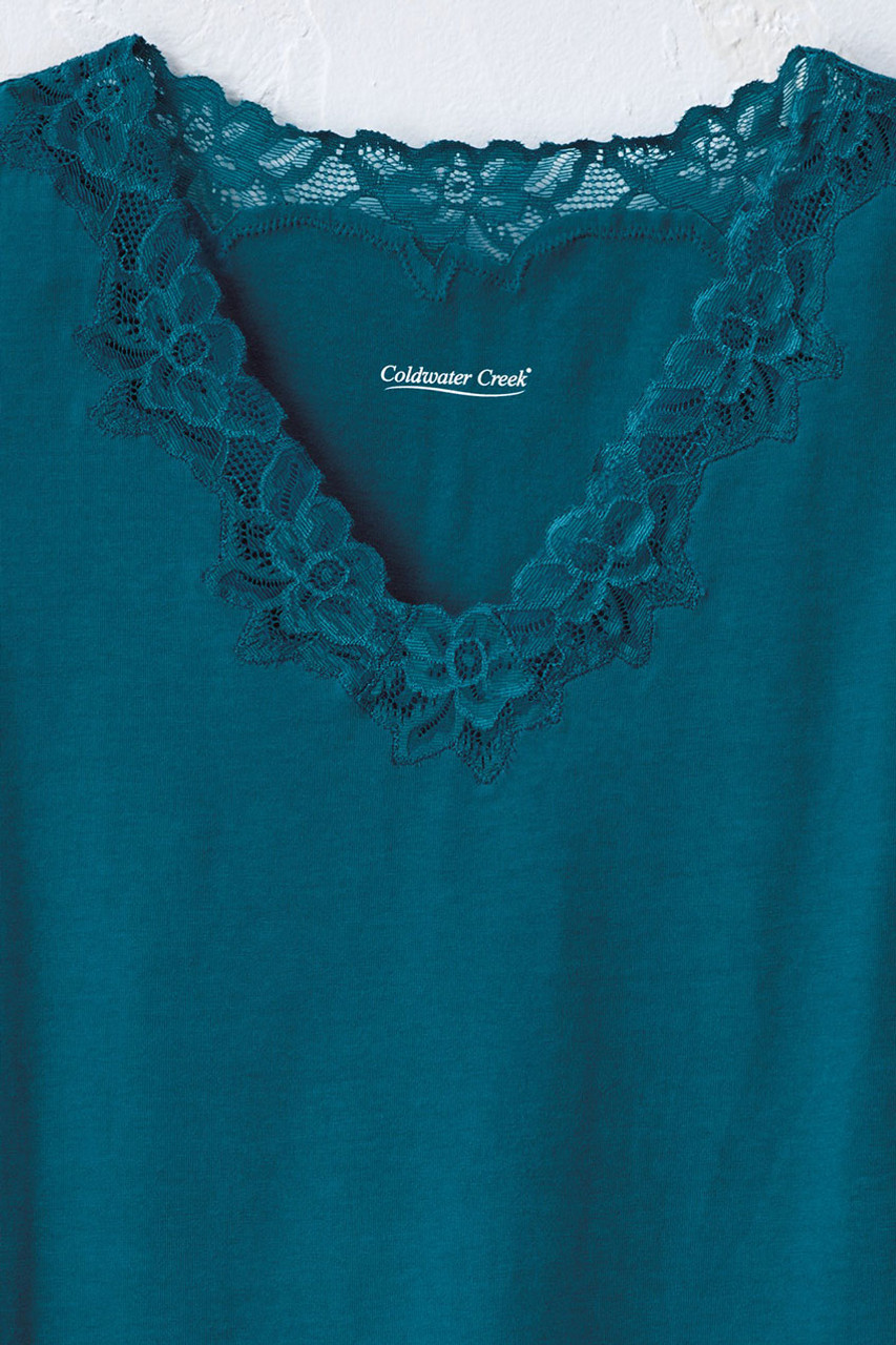 Longer Length Double Lace Tank