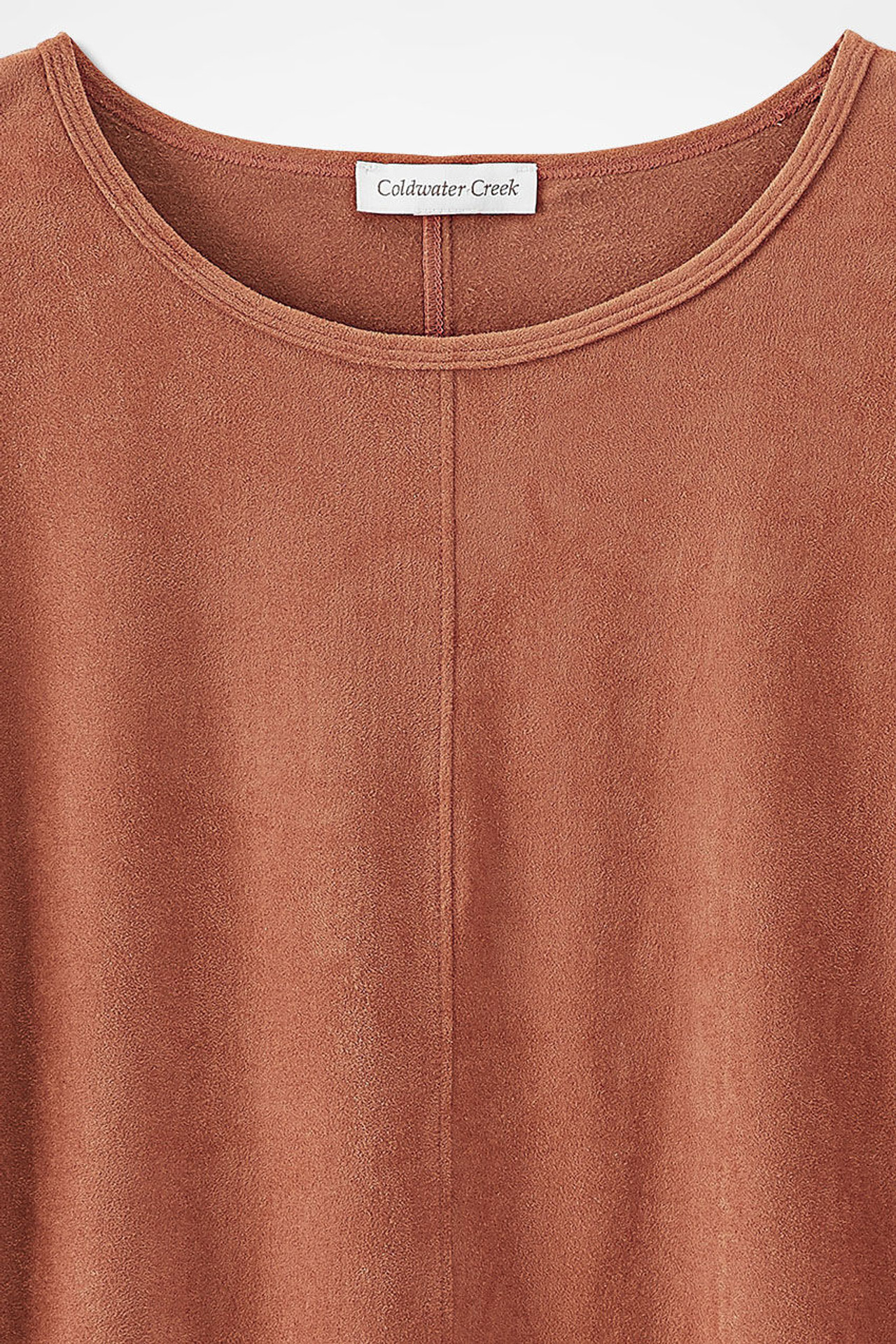 Suede-Touch Stretch Tee