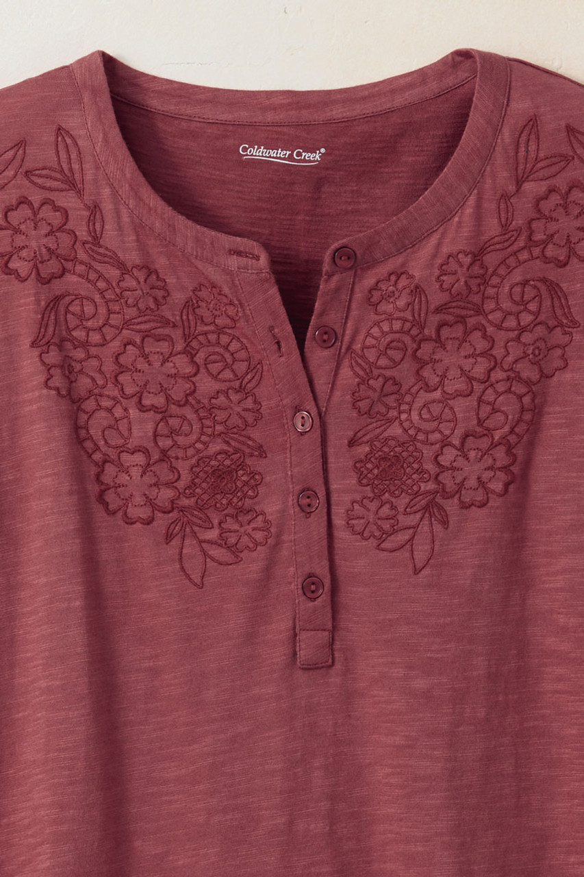 Open Mind Eyelet Henley