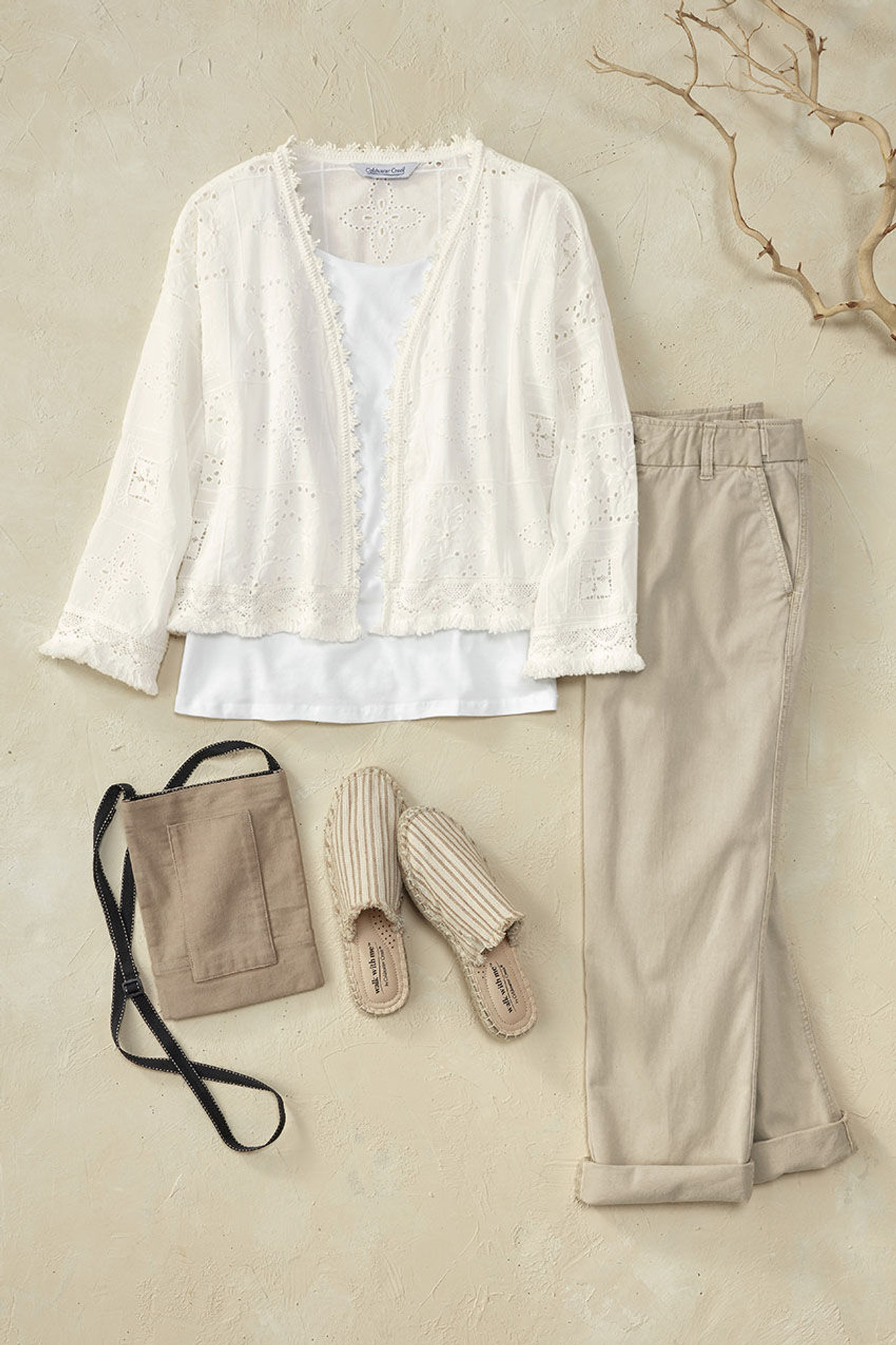 Eyelet Bolero Jacket