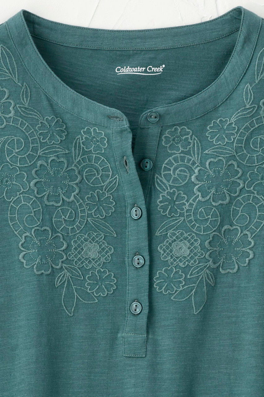 Open Mind Eyelet Henley