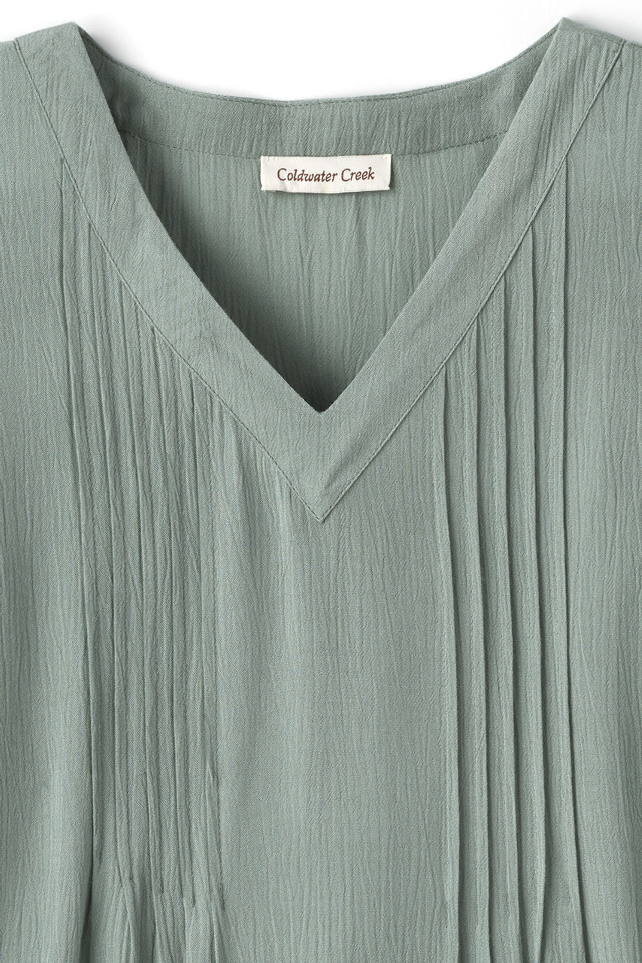Solstice Tuck-and-Release Cap-Sleeve Blouse