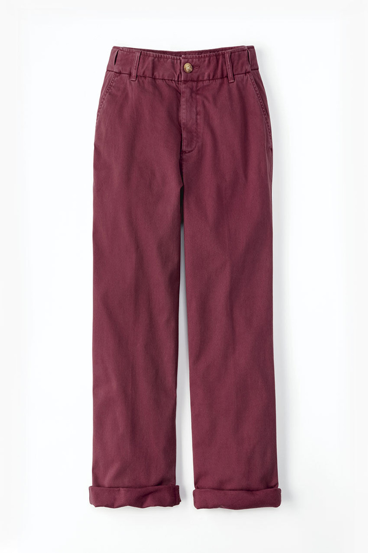 Hidden Stretch-Waist Chino Crops