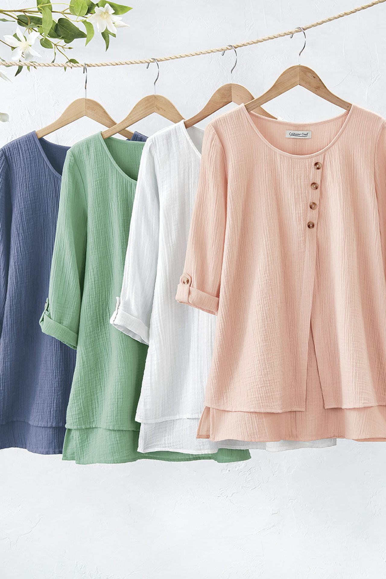 Light as Air Gauze Pullover Tunic Top